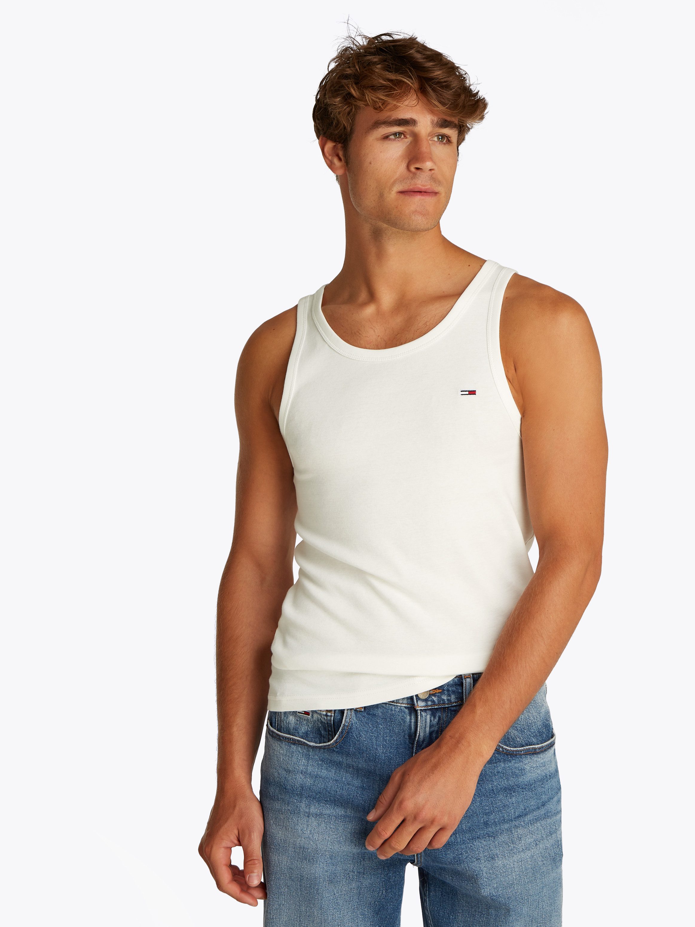 Tommy Jeans Tanktop TJM XSLIM 2PCK RIB TANK EXT (Packung, 2-tlg., 2er) mit günstig online kaufen