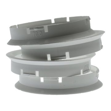 RKC Reifenstift 4x Zentrierringe Weiß Felgen Ringe Made in Germany, Maße: 70,0 x 63,4 mm
