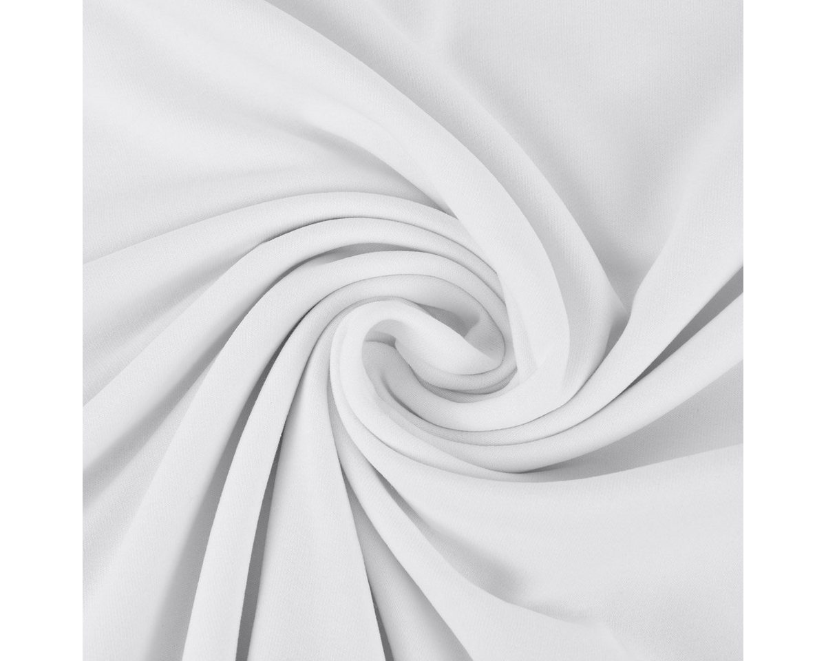 Thumbnail - SCHÖNER LEBEN. Stoff Sweatstoff Meterware Bio Soft Sweat dünn uni Weiß 1,5m Breite