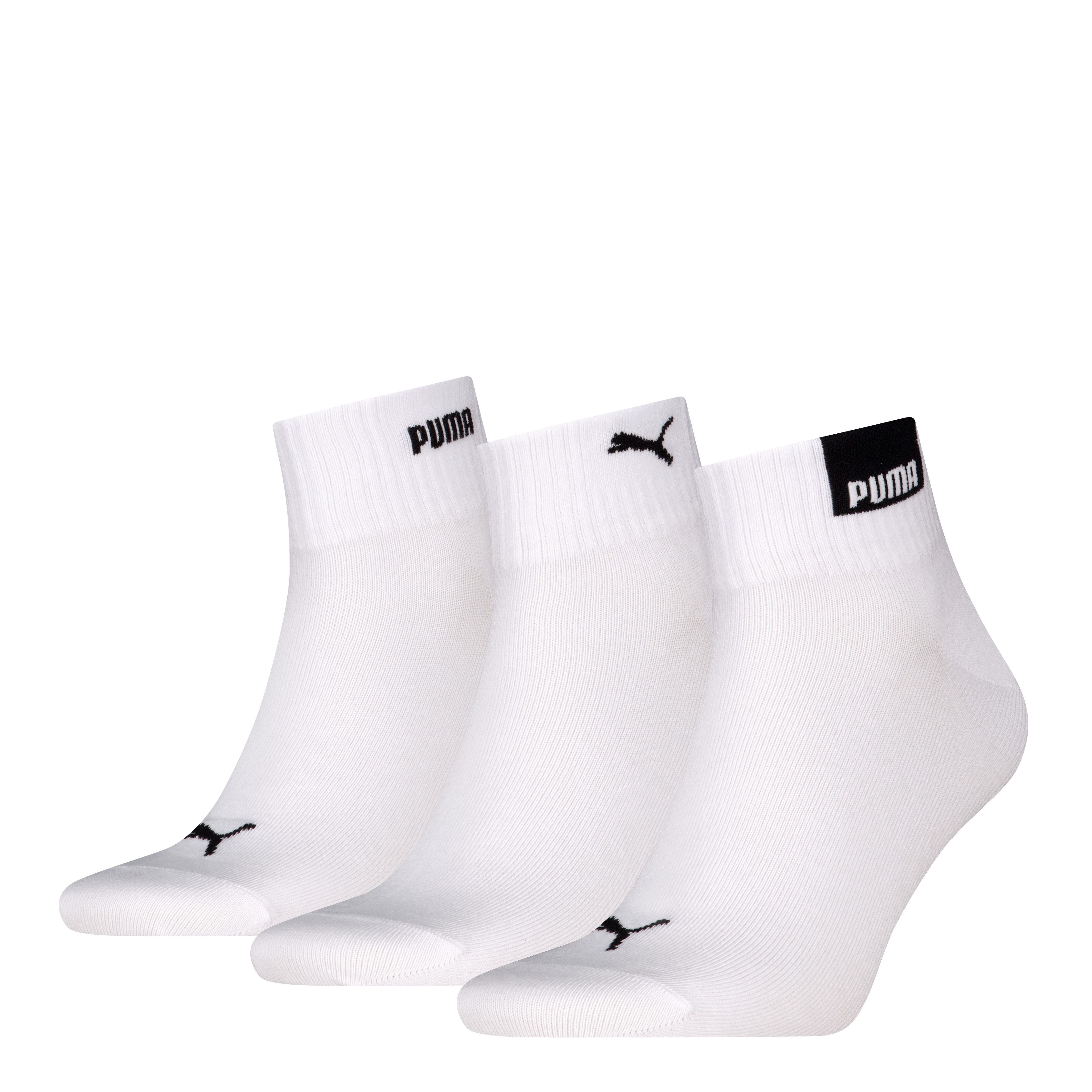 PUMA Kurzsocken PUMA UNISEX LOGO QUARTER (3-Paar)