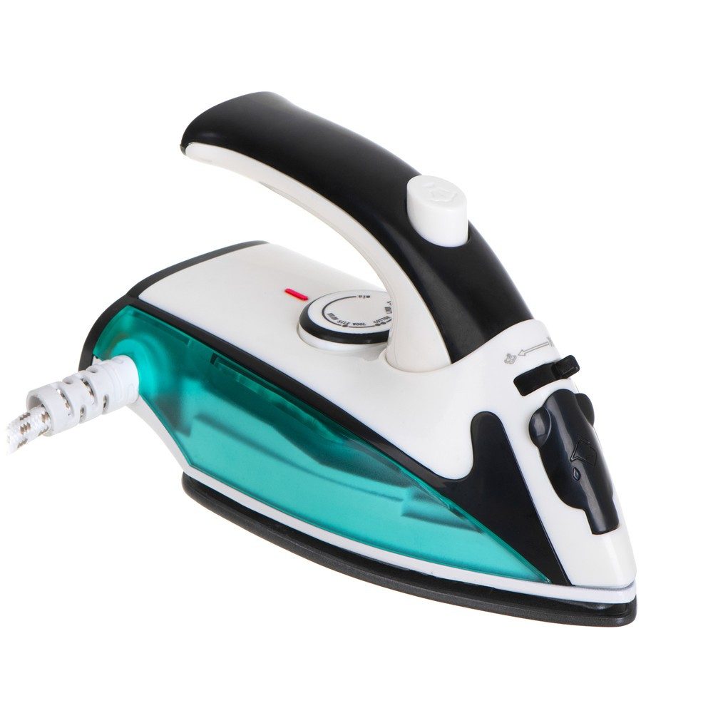 Camry Reise-Dampfbügeleisen CR 5024 kompaktes Reisebügeleisen mit klappbarem Griff, 1500 W, Temperaturregelung, Sprühfunktion, leicht für Reise, Urlaub, weiß/blau
