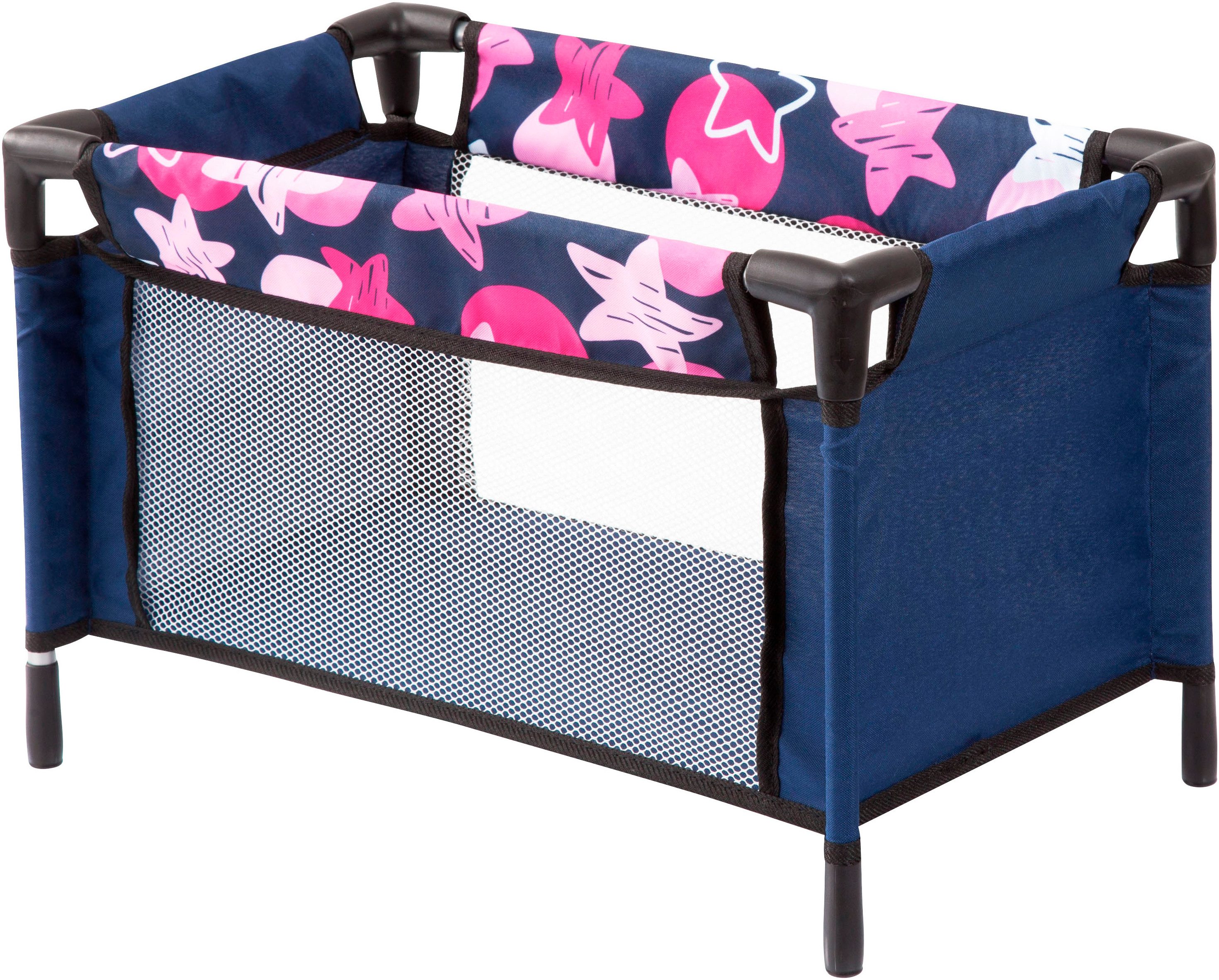 Bayer Puppenmöbel Puppen-Reisebett und Hochstuhl blau/rosa günstig online kaufen