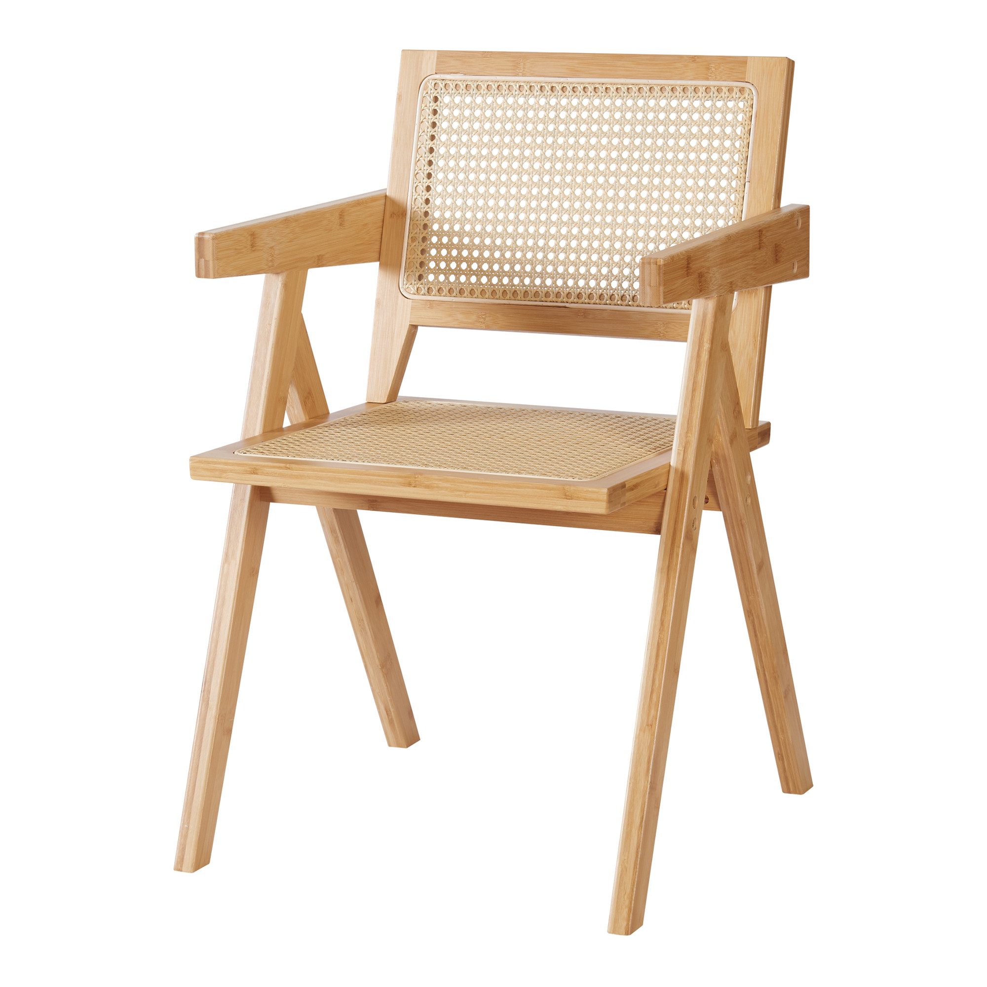en.casa Esszimmerstuhl, »Asikkala« 79x50x50cm Bambus / günstig online kaufen