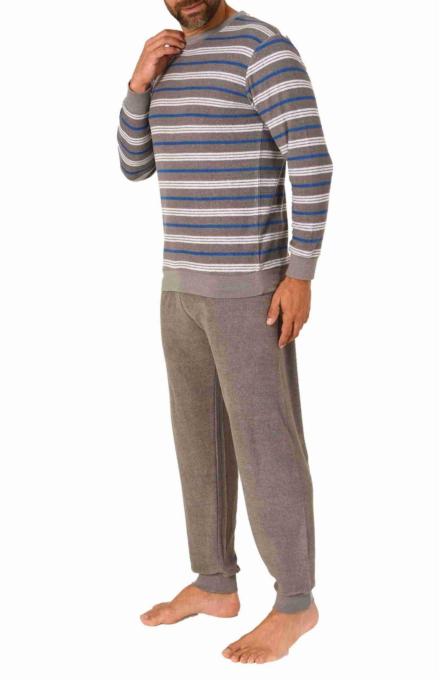 RELAX by Normann Pyjama Herren Frottee Schlafanzug mit Bündchen - auch in Übergrößen – Bild 3 von 5