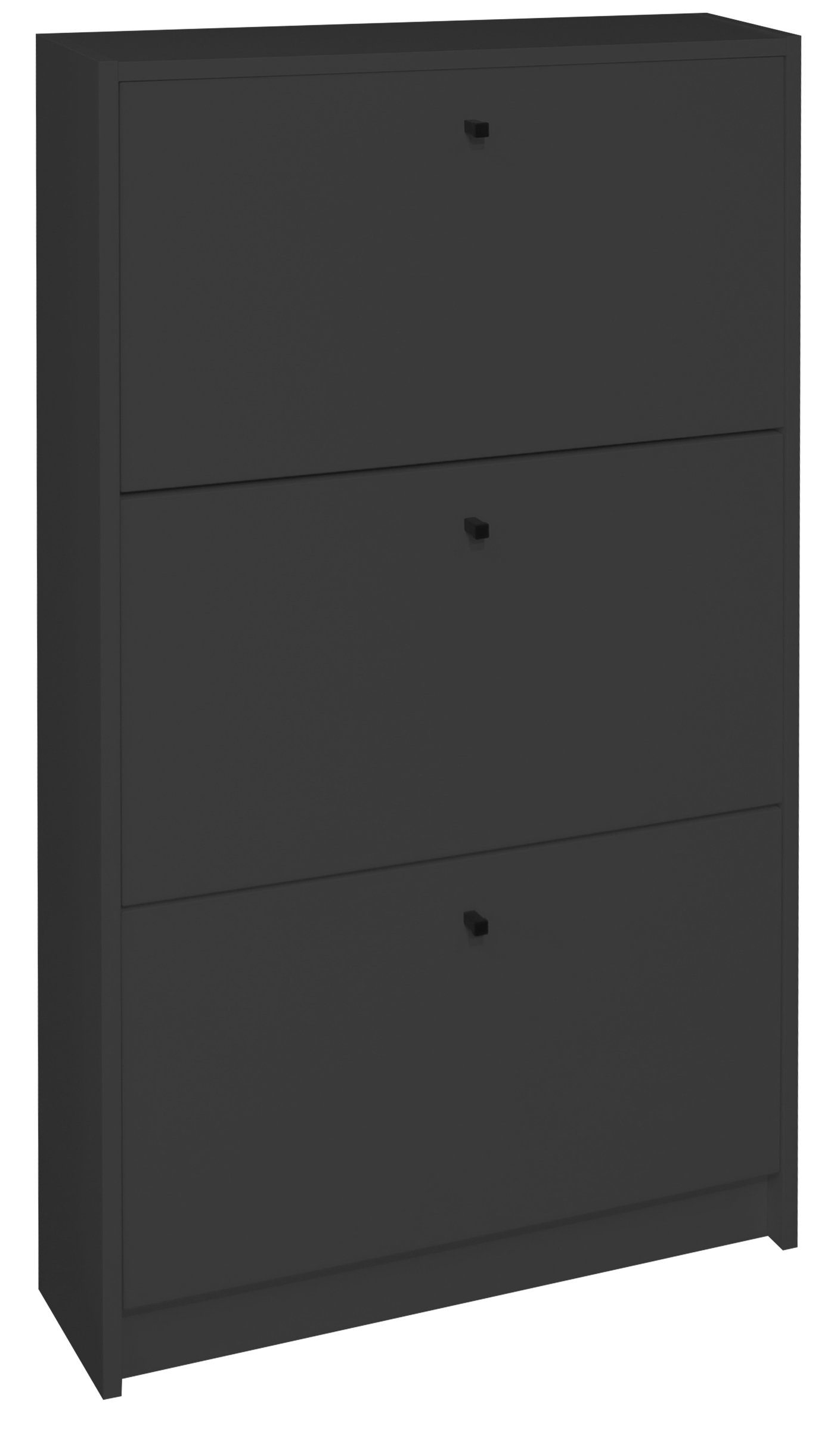 Mäusbacher Schuhkipper in anthrazit matt lack, Holzwerkstoff - 60x104x16cm (BxHxT)