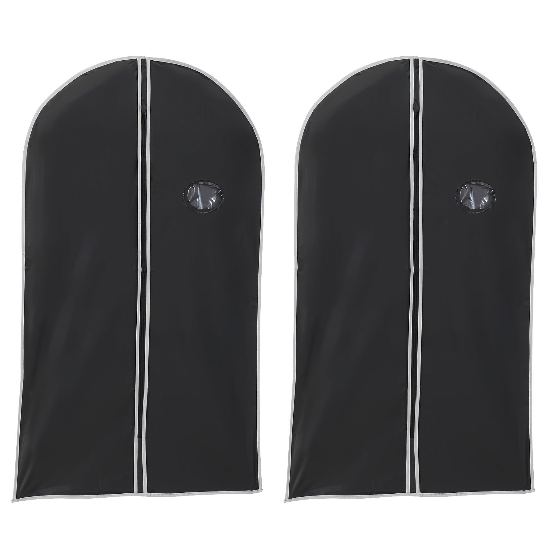 HAC24 Kleidersack Kleiderhülle Schutzhülle Kleidersack Aufbewahrungs Hülle Kleiderschutz (Set, 2 St., 100 x 60 cm) mit Reißverschluss & Sichtfenster Schutzhülle