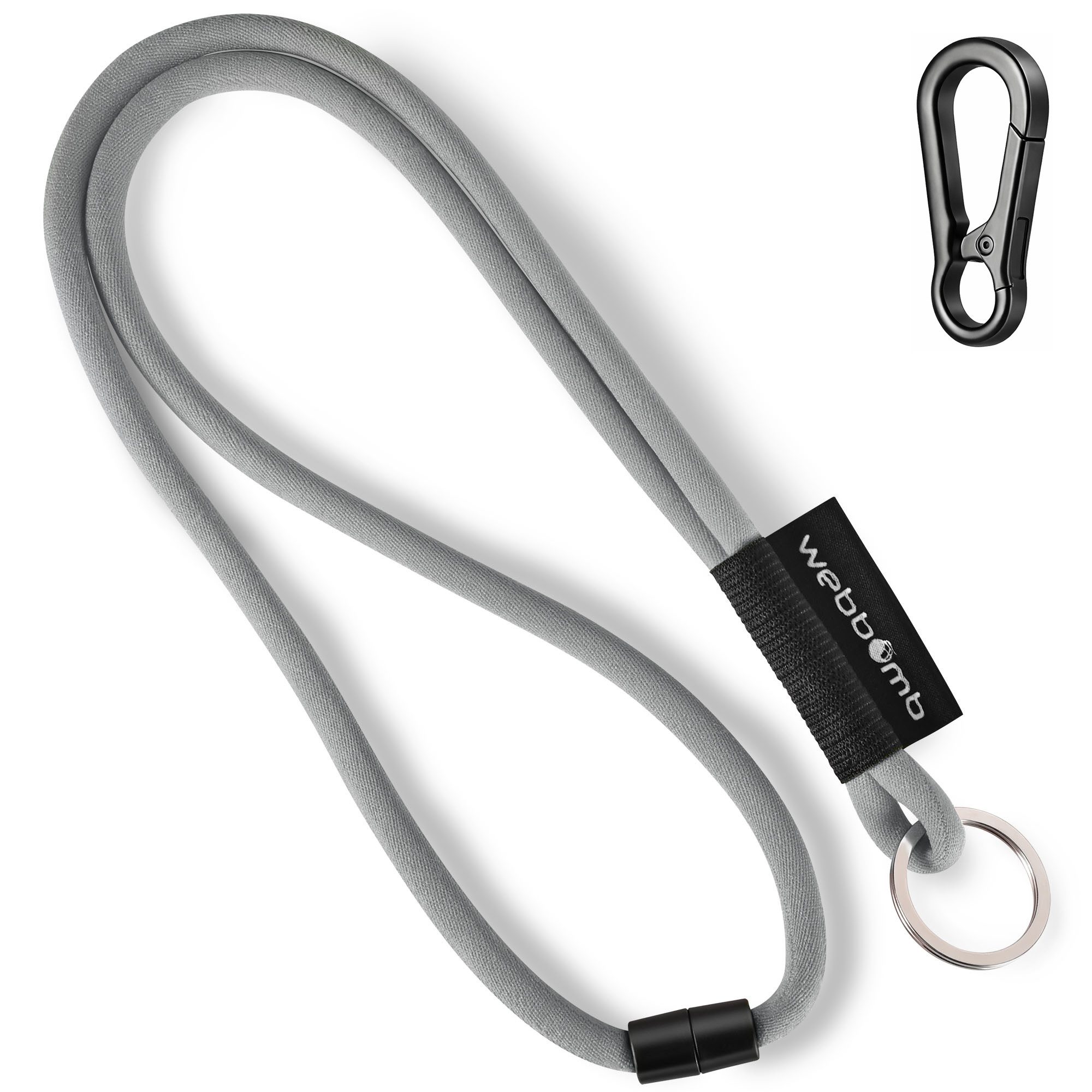 WEBBOMB Schlüsselanhänger Lanyard Tubular Schlüsselband mit Karabiner + Schlüsselring keychain