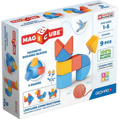 Geomag™ Magnetspielbausteine »Geomag Magicube 3 Shapes Recycled Animals 9 Teile«