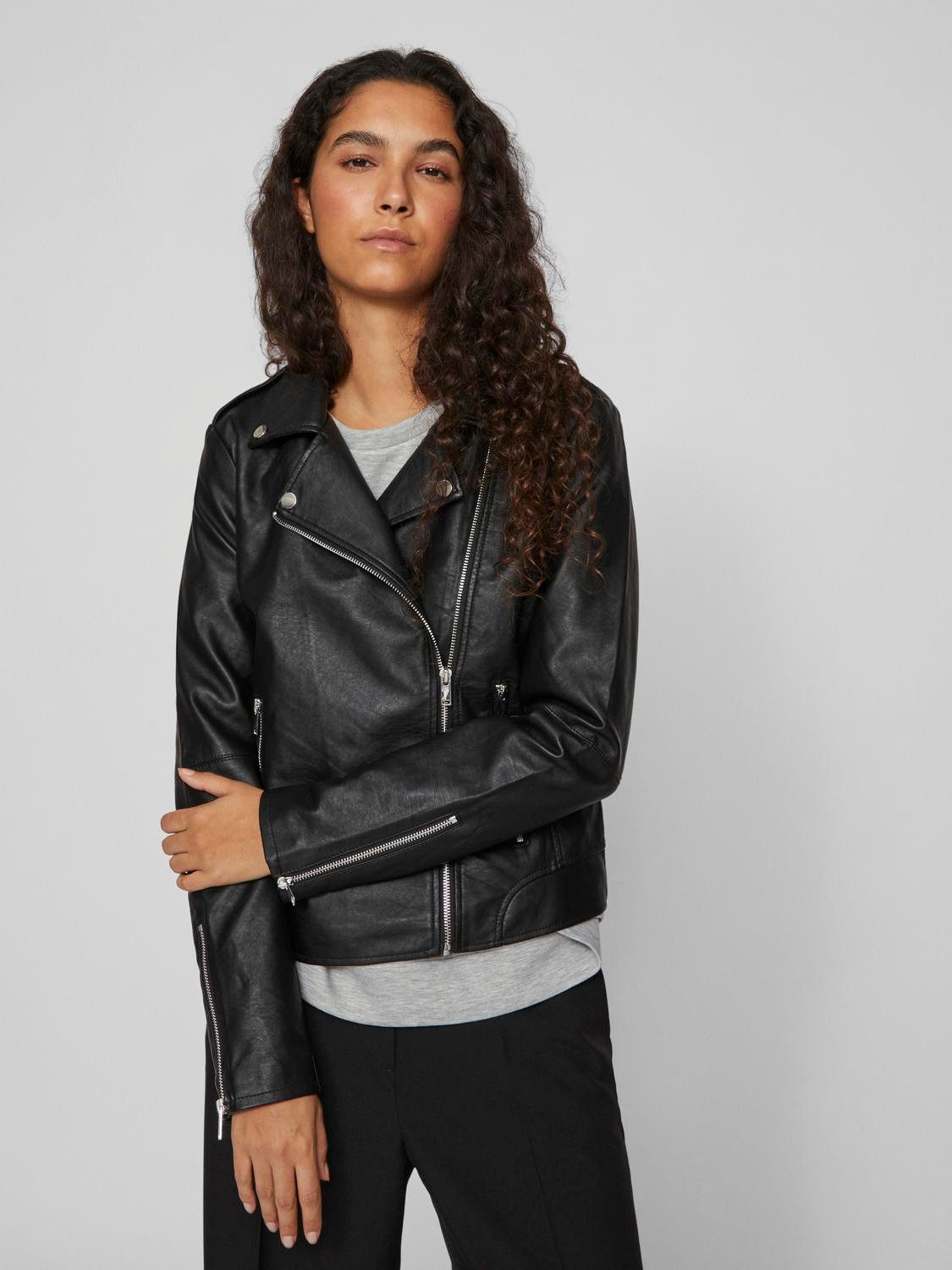 Vila Lederimitatjacke VICARA COATED JACKET - NOOS mit Biker Details günstig online kaufen