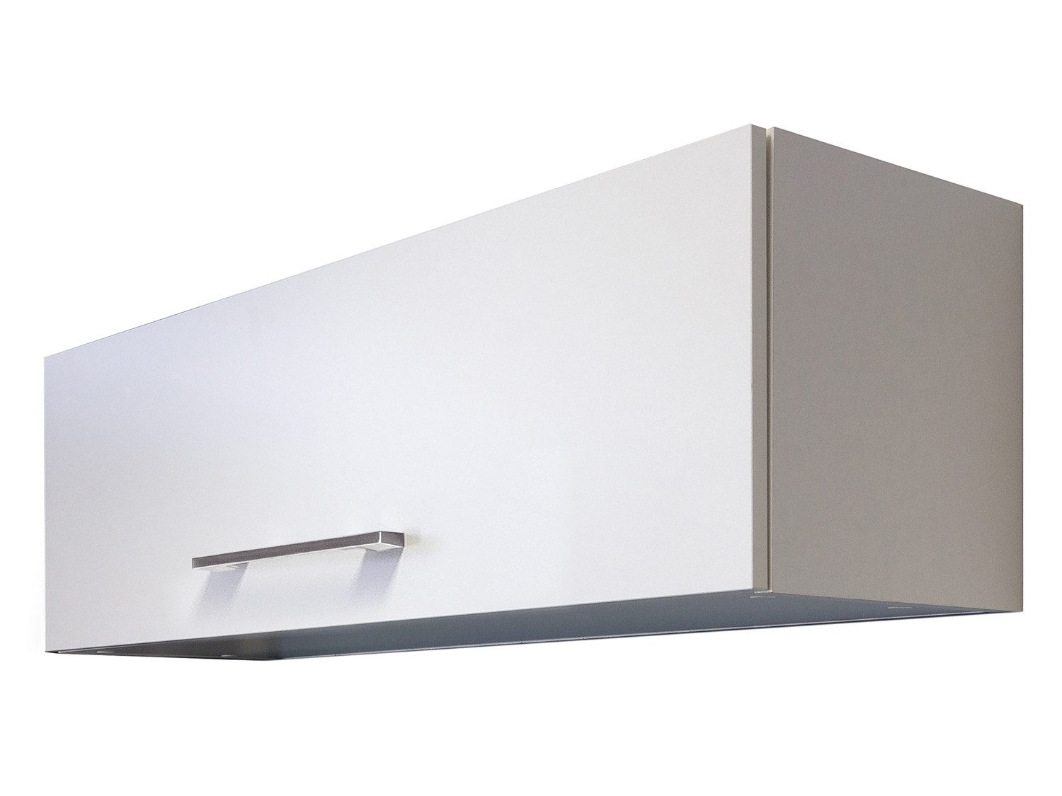 Flex-Well Kurzhängeschrank Küchenhängeschrank 100 cm breit Weiß, mit Klapptür – Nawa