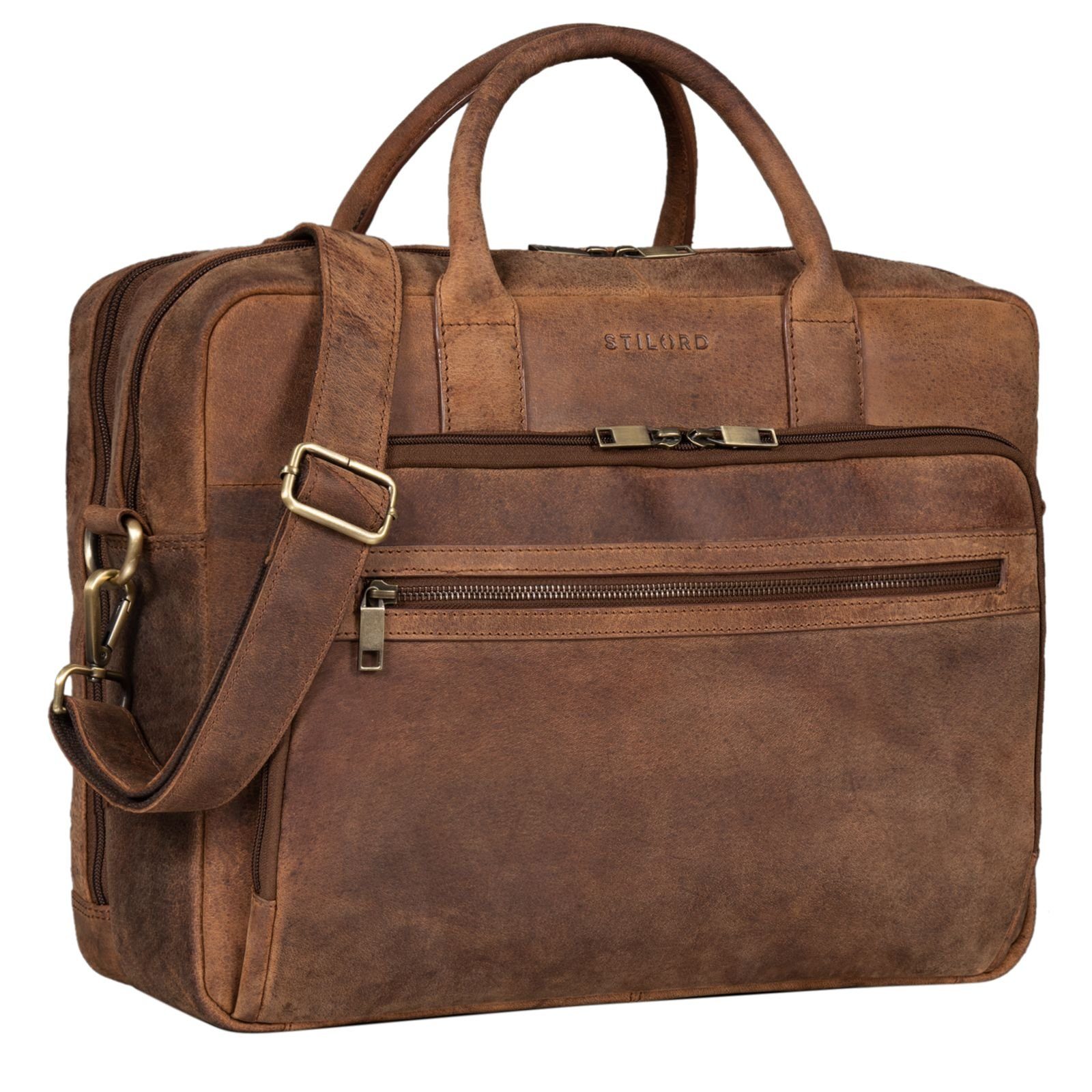 STILORD Laptoptasche "Dawson" Leder Aktentasche Umhängetasche günstig online kaufen
