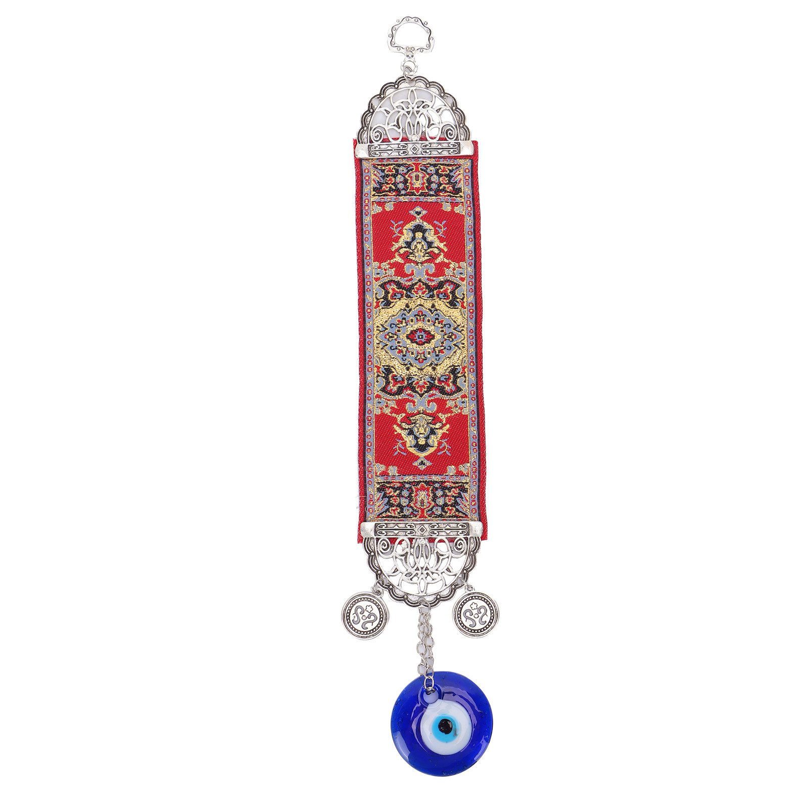 GARRYFIZH Schlüsselanhänger Nazar Amulett Wandbehang Rot Rund Türkischer Stil Deko, Klar und rein