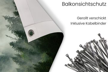 MuchoWow Balkonsichtschutz Wald - Nebel - Bäume - Natur (1-St) Balkon Sichtschutz, Windschutz, 200x90 cm
