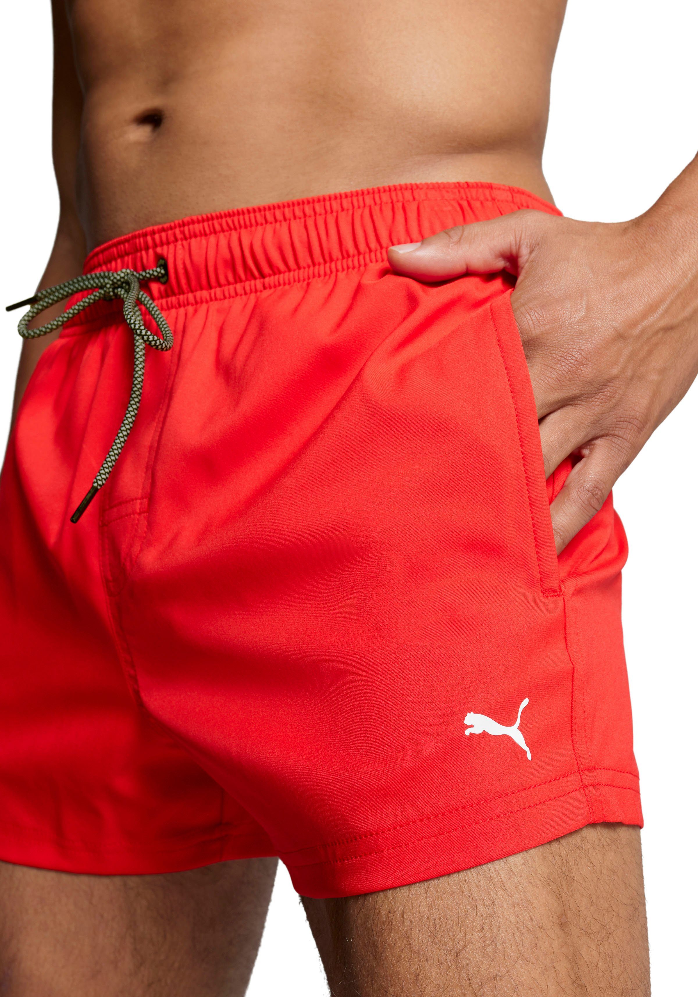 PUMA Badeshorts PUMA SWIM MEN SHORT LENGTH SWIM SHORTS mit seitlichen Eingriff-Taschen, Gesäßtasche mit Klettverschluss – Bild 4 von 5