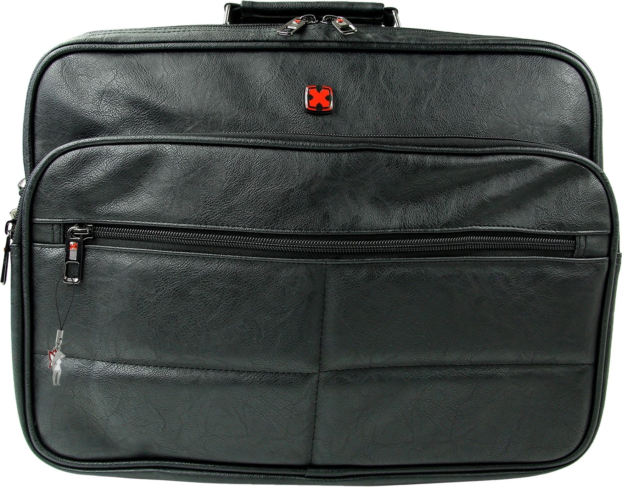 Travel N Meet Schultertasche Travel N Meet Schultertasche Herren (Schultertasche), Herren Kunstleder Schultertasche, schwarz ca. 40cm