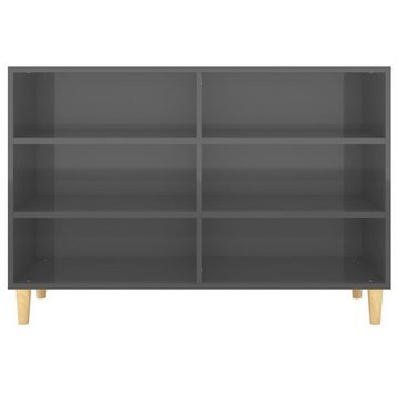 vidaXL Sideboard Sideboard Hochglanz-Grau 103,5x35x70 cm Holzwerkstoff (1 St)