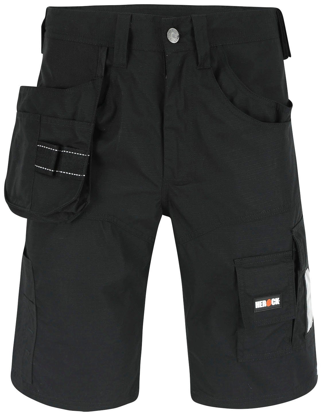 Bundschlaufe), Batua 1 Hammerschlaufe Nageltasche Vielen Taschen Arbeitshose (inkl. Bermudas Herock & schwarz