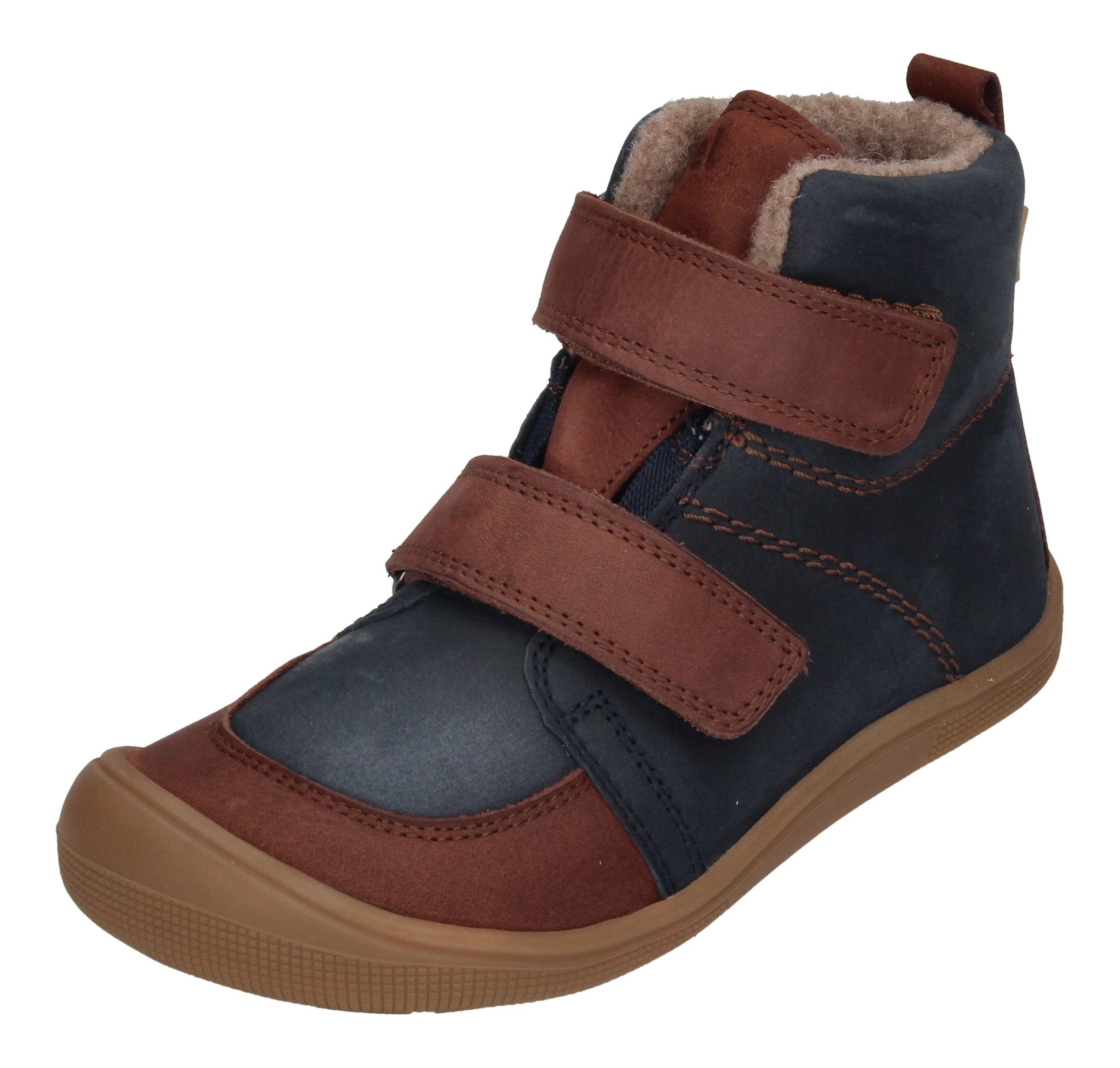 KOEL KARO TEX FELT extra weit Barfußschuh Navy Brown