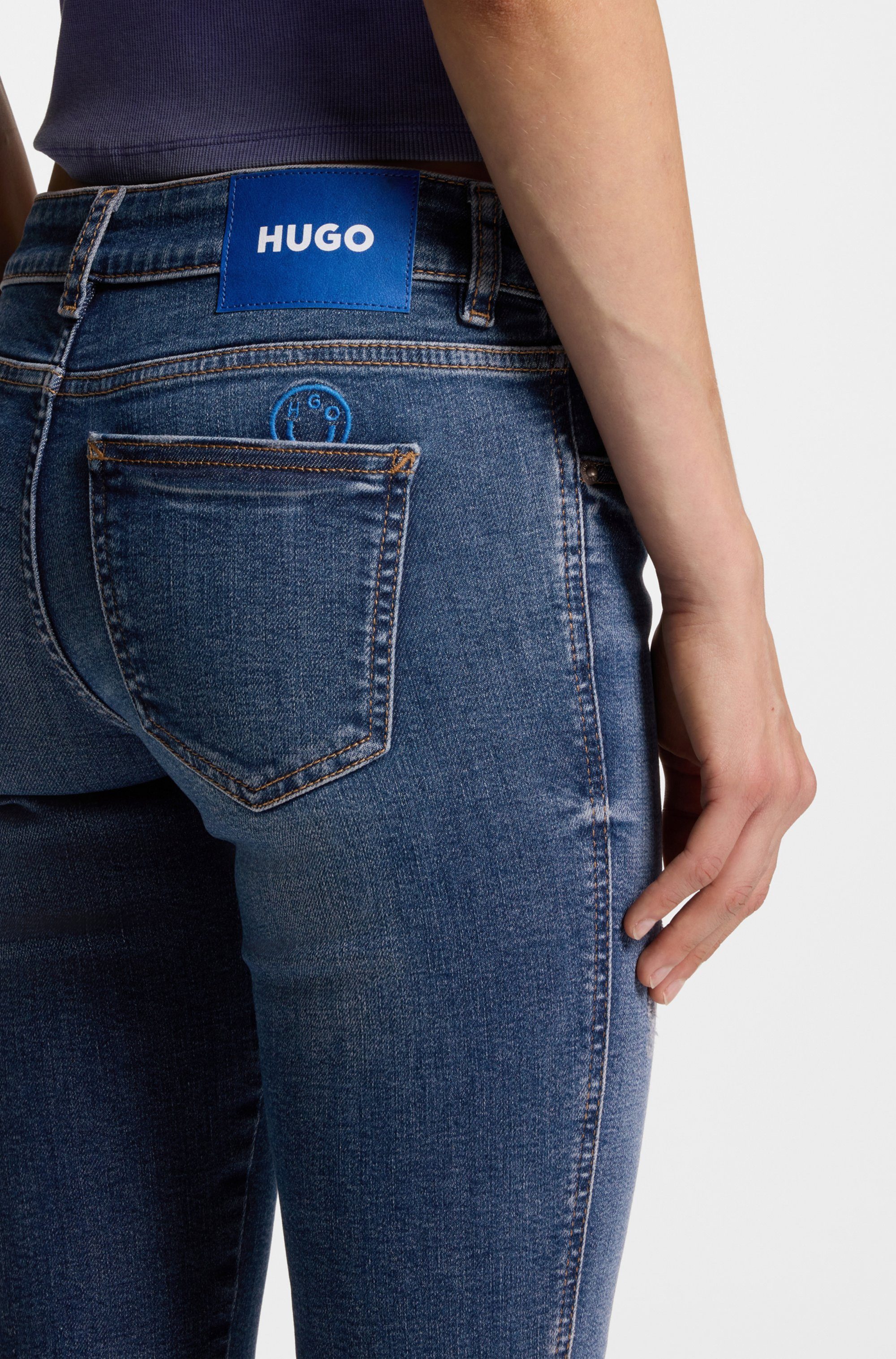 HUGO Skinny-fit-Jeans Garuka mit niedriger Leibhöhe