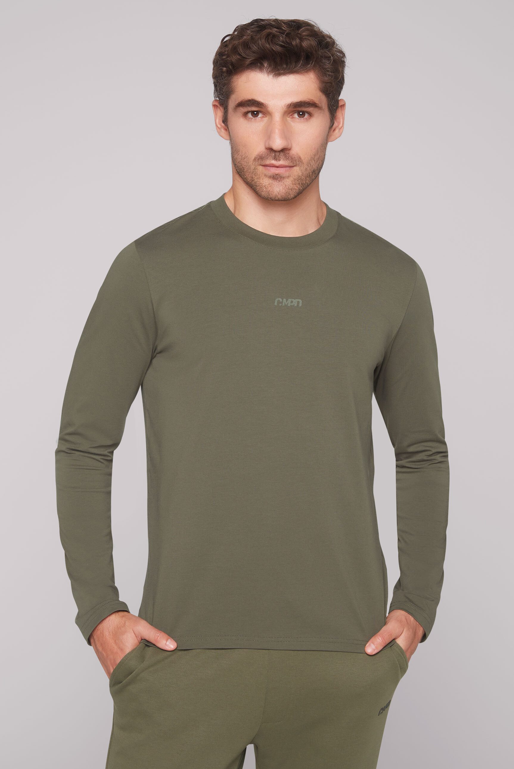 CMPD Rundhalsshirt mit Necktape