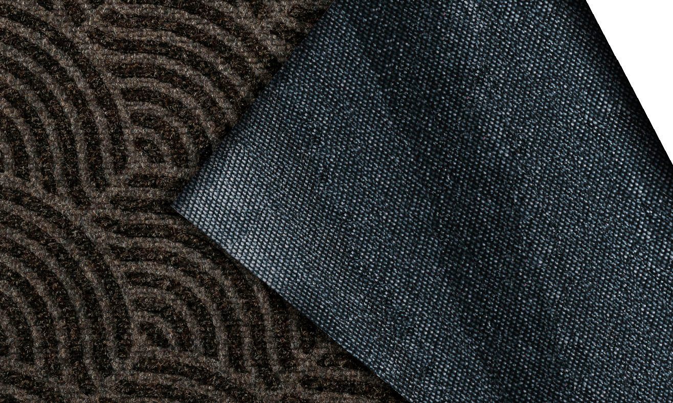 Fußmatte Waves, wash+dry by Kleen-Tex, dark/brown 8 Höhe: Schmutzfangmatte, waschbar geeignet, mm, Outdoor rechteckig, In- und