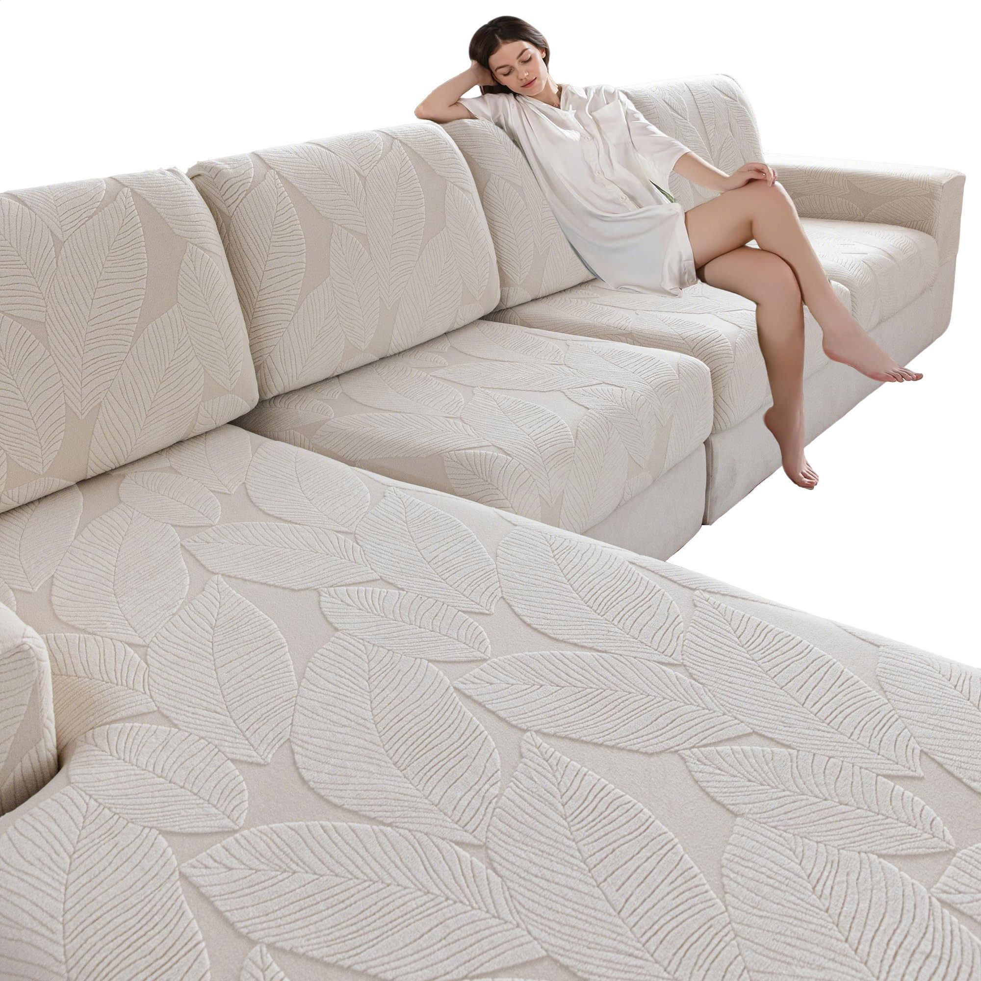 Agger Sofahusse Sofa Überzug, Universeller elastischer Sofabezug für Sitzkissen, rutschfest, waschbar & pflegeleicht, ideal für Sofa-Schutz