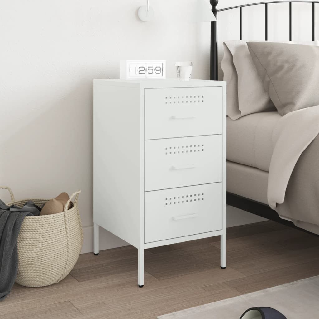 vidaXL Nachttisch Nachttisch Weiß 36x39x68 cm günstig online kaufen