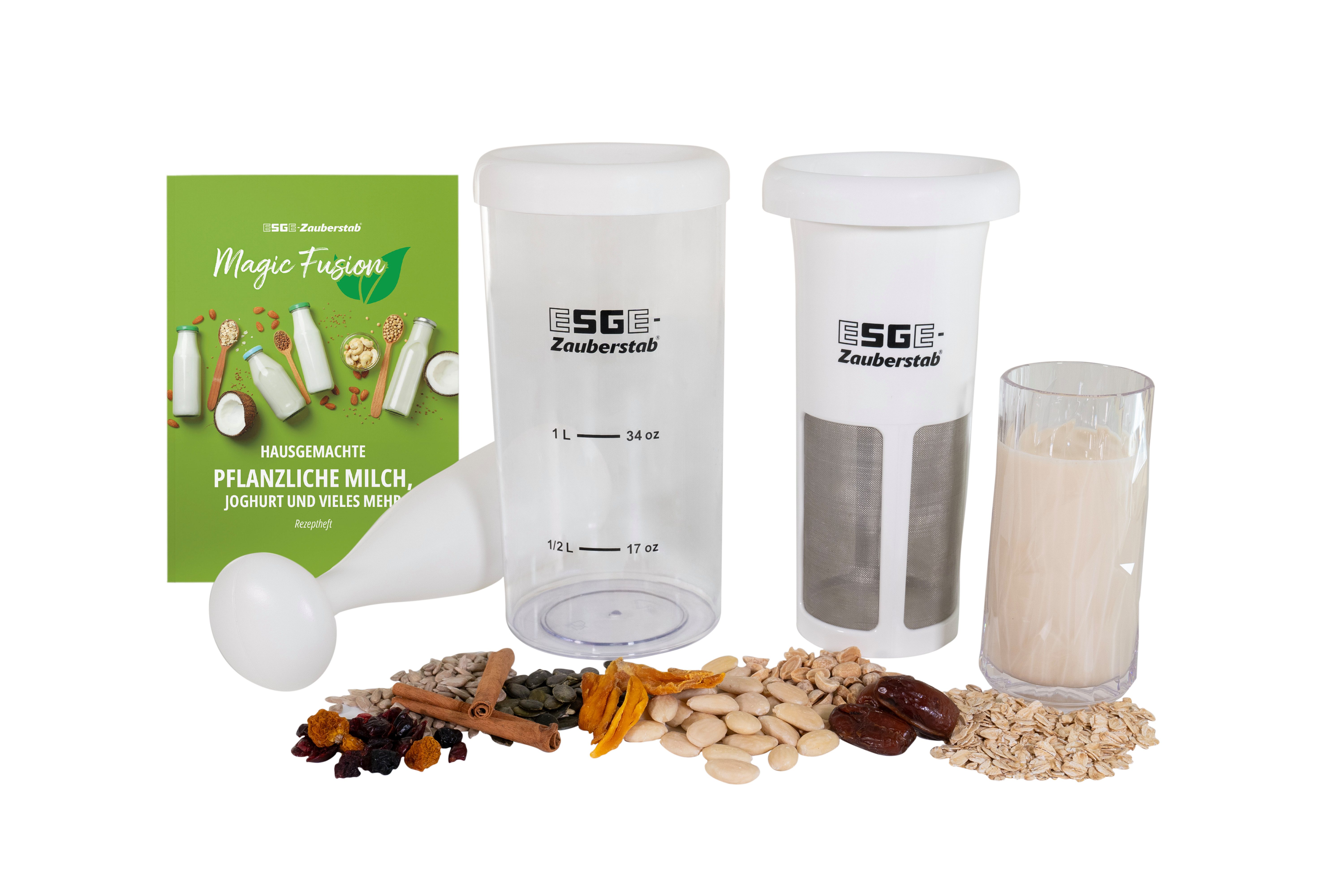 ESGE-Zauberstab Küchenmaschinen Zubehör-Set Magic Fusion 7500, Zubehör für alle ESGE-Zauberstäbe, Geeignet für Früchte, Gemüse, Shakes, Smoothies und Suppen