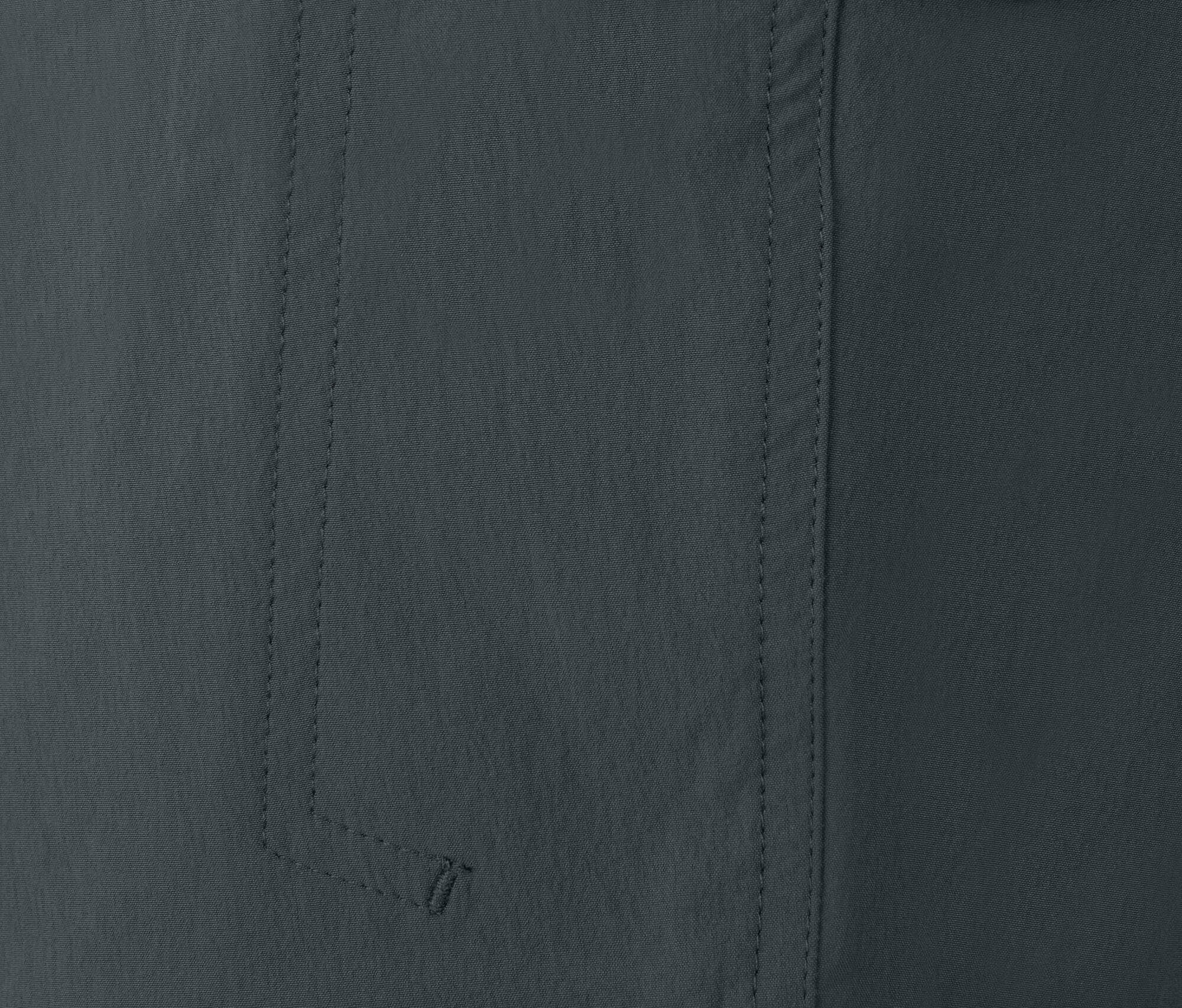 Bergson Zip-off-Hose BAKER Herren (slim) grau Wanderhose, pflegeleicht, Normalgrößen, Zipp-Off vielseitig, dunkel