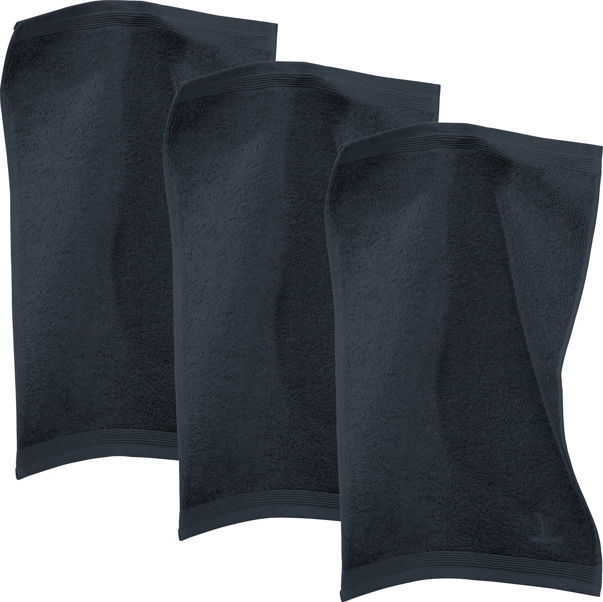 Möve Gästehandtuch Gästetuch "Superwuschel" 3er-Pack, Frottier, Walk-Frottier Uni