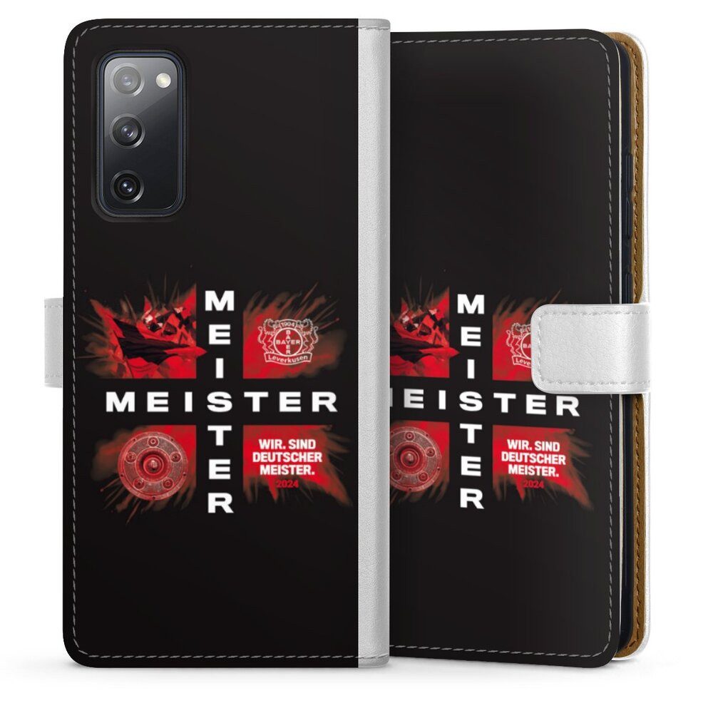 DeinDesign Handyhülle Bayer 04 Leverkusen Meister Offizielles Lizenzprodukt, Samsung Galaxy S20 FE 5G Hülle Handy Flip Case Wallet Cover