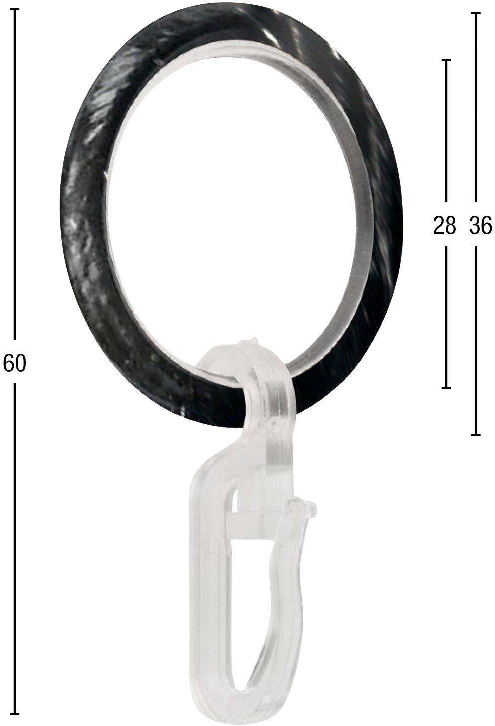 GARESA Gardinenring Ring mit Haken, (10-St), günstig online kaufen