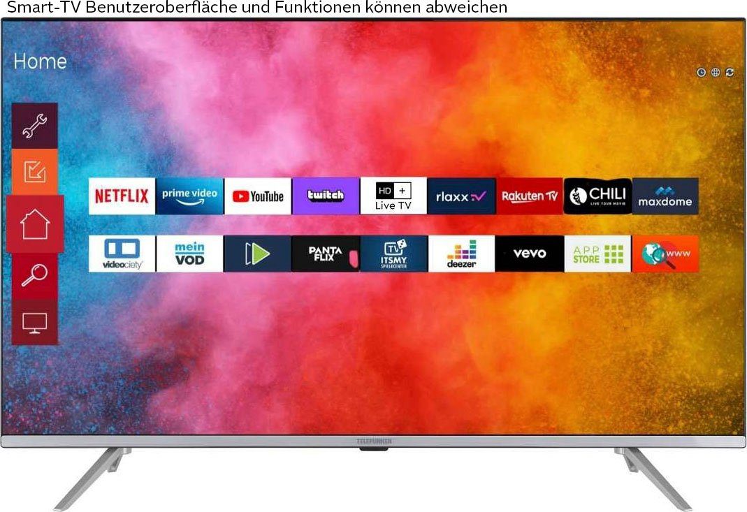 HD, Smart-TV) (126 D50V850M5CWH Ultra Telefunken 4K Zoll, LED-Fernseher cm/50