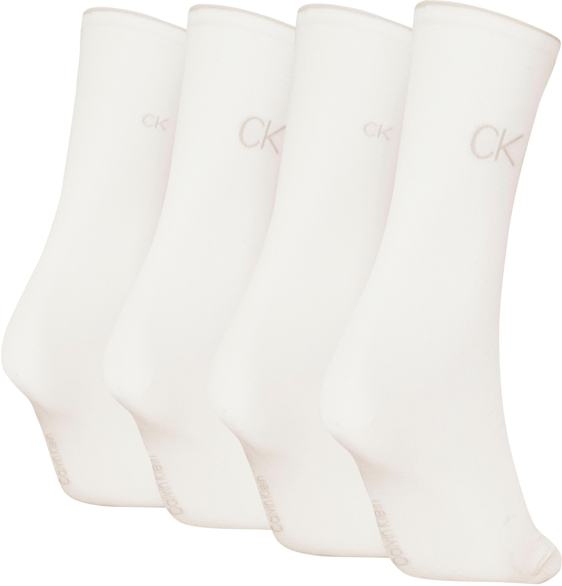 WOMEN (Packung, mit Logostickerei IRIDESCENT CK Calvin 4-Paar) 4P Socken Klein SOCK