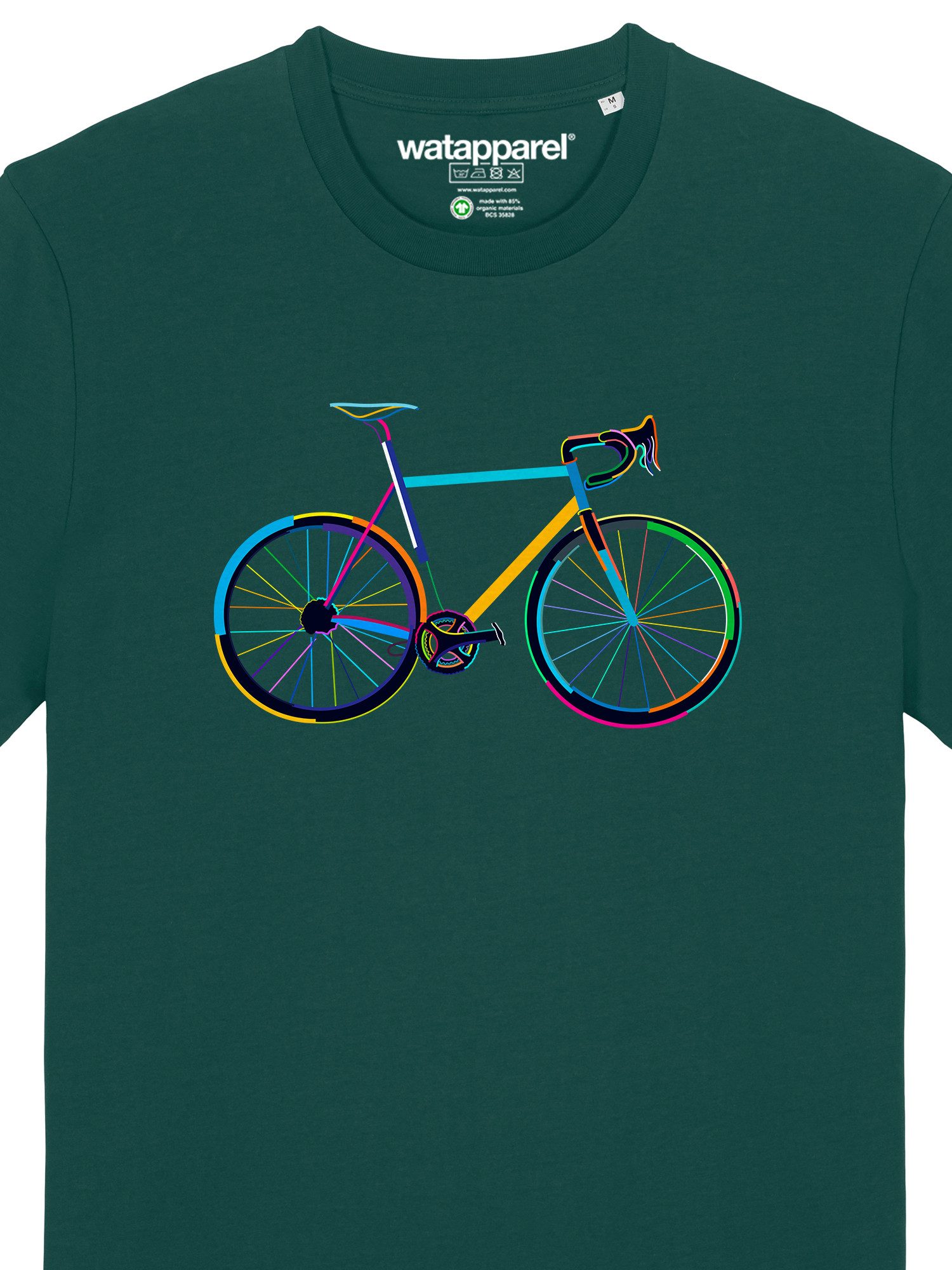 wat? Apparel T-Shirt Fahrrad by night