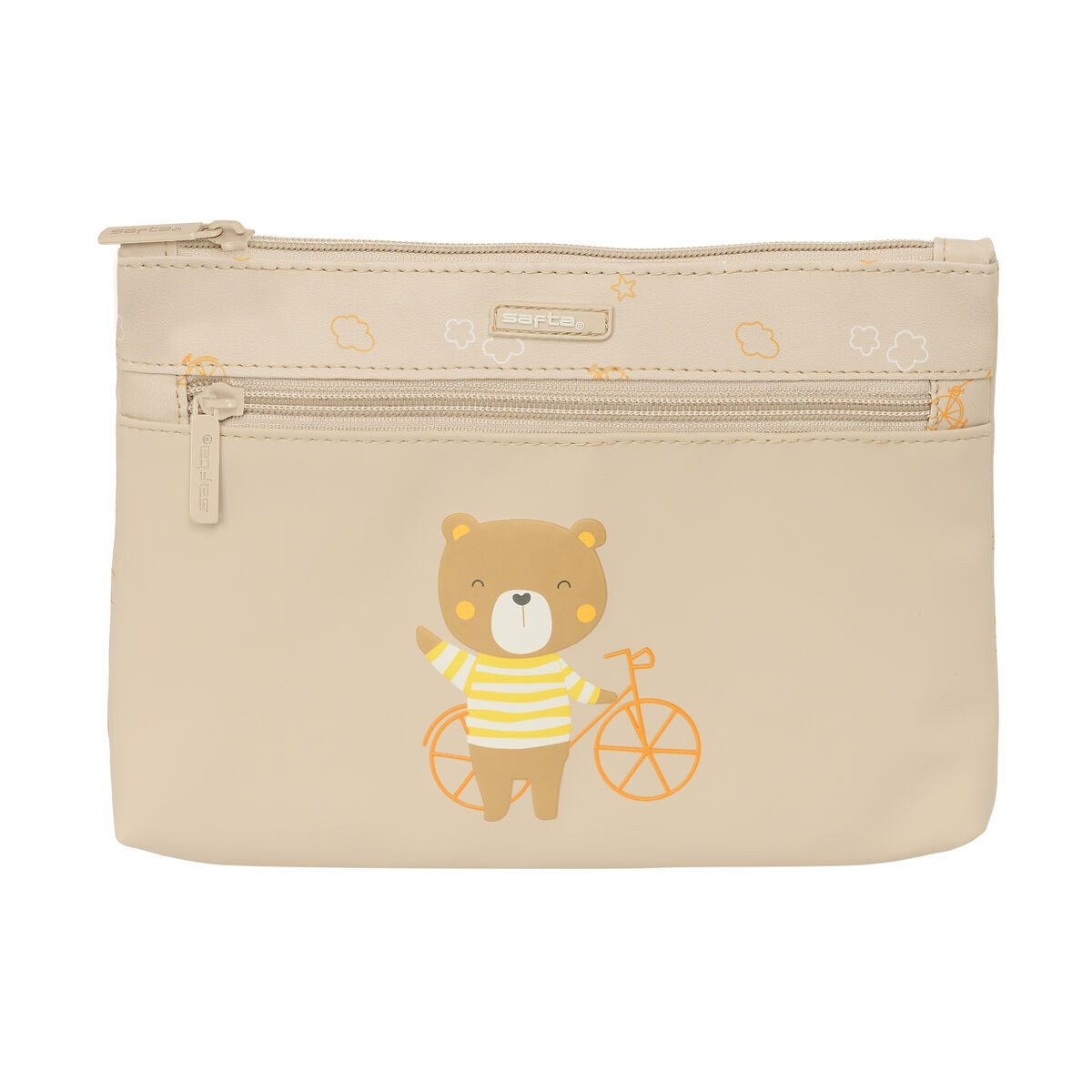 safta Federtasche Schulmäppchen Safta Osito Bär Beige 23x16x3 cm