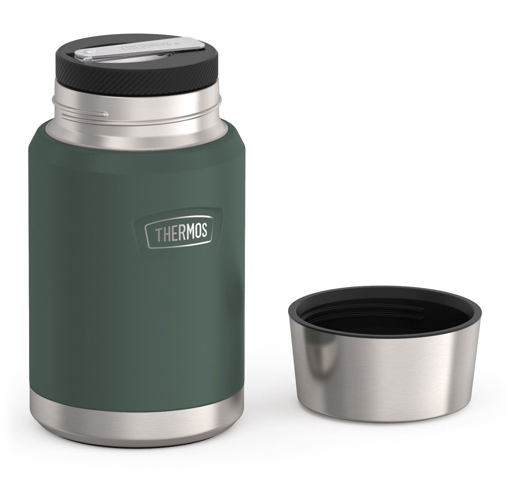 THERMOS Thermobehälter ICON FOOD JAR, Thermobehälter für Essen, spülmaschinenfest, Edelstahl, Kunststoff, Silikon, (1-tlg), 0,71l, 10h heiß & 24h kalt, dicht & auslaufsicher, mit Löffel