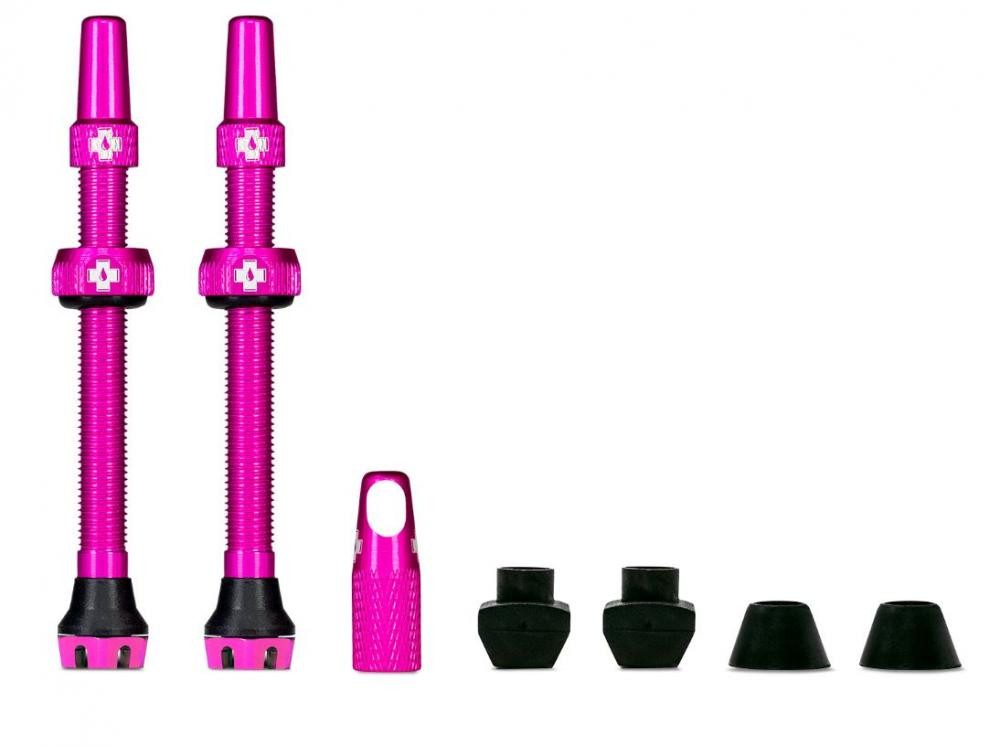 Muc-Off Fahrradreifen Muc Off Tubelessventil V2 SV 44mm pink Aluminium