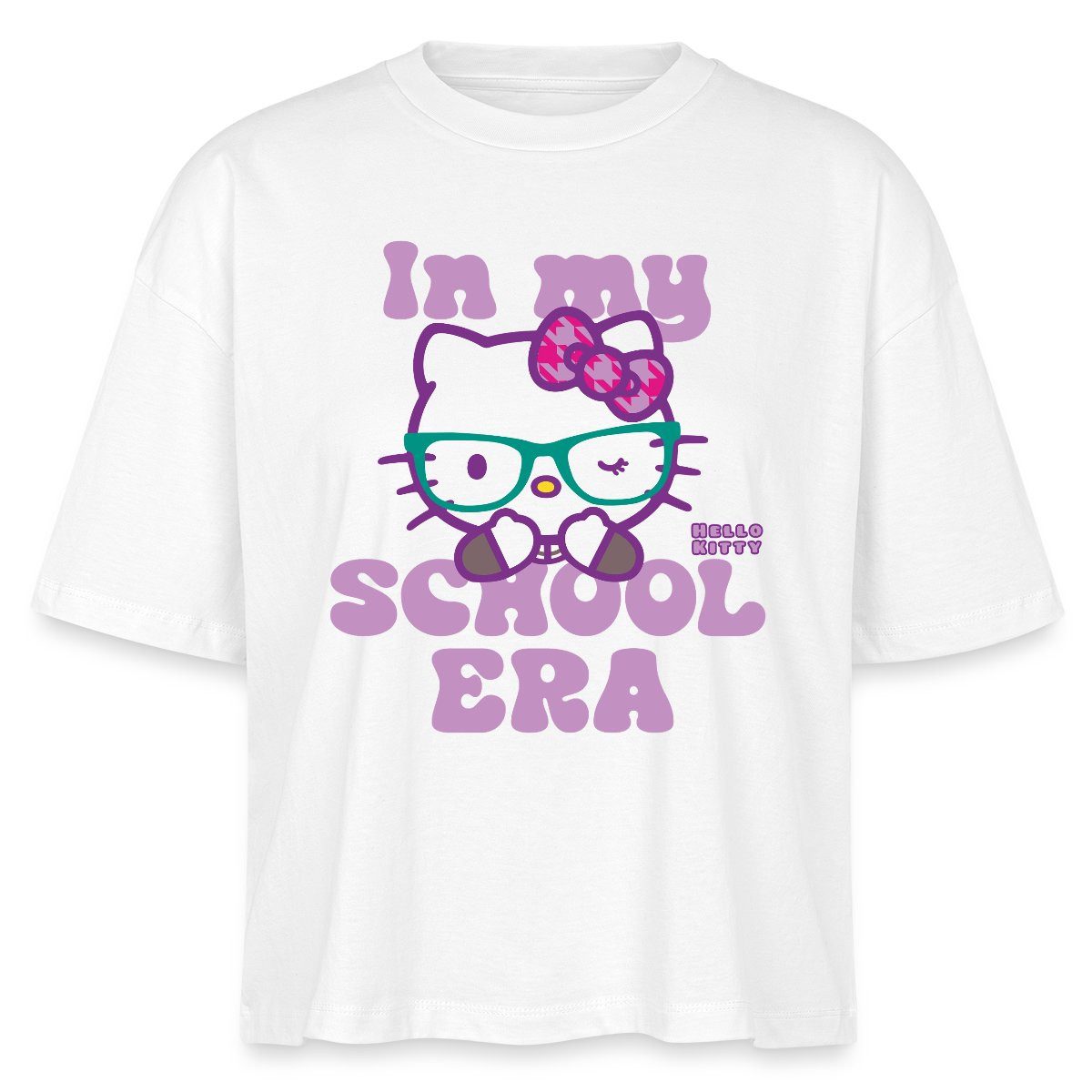 Spreadshirt T-Shirt Hello Kitty Schulkind In My School Era Boxy Shirt Damen (1-tlg)