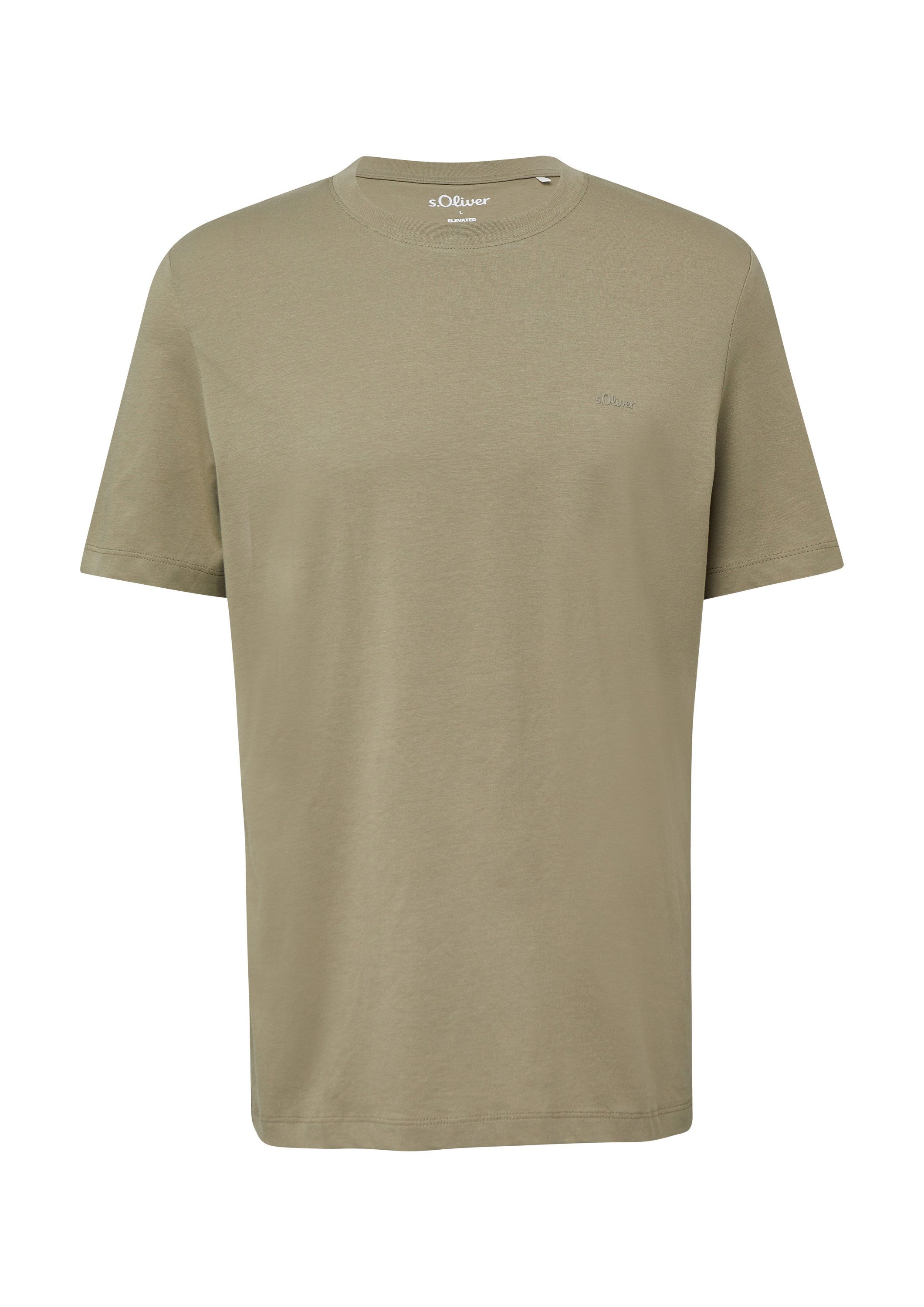 s.Oliver Kurzarmshirt T-Shirt Baumwoll-T-Shirt mit Logo-Print günstig online kaufen