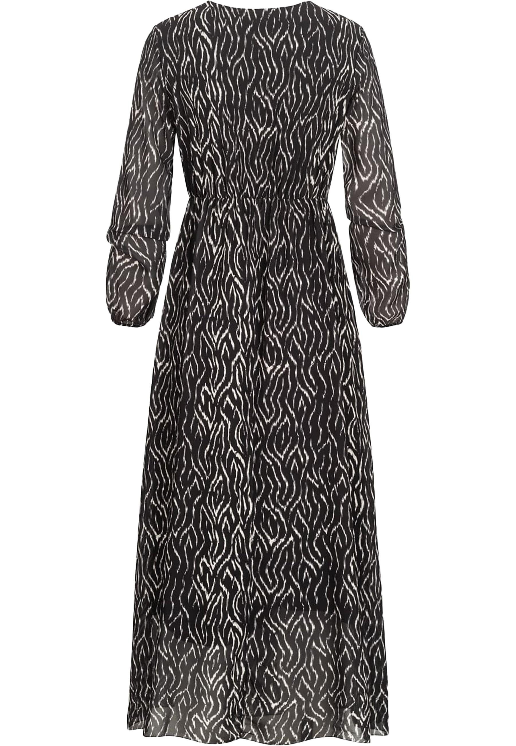 CLOUD 5IVE Shirtkleid CLOUD 5IVE Langed Chiffon Kleid V-Neck Viskoseeinsatz günstig online kaufen