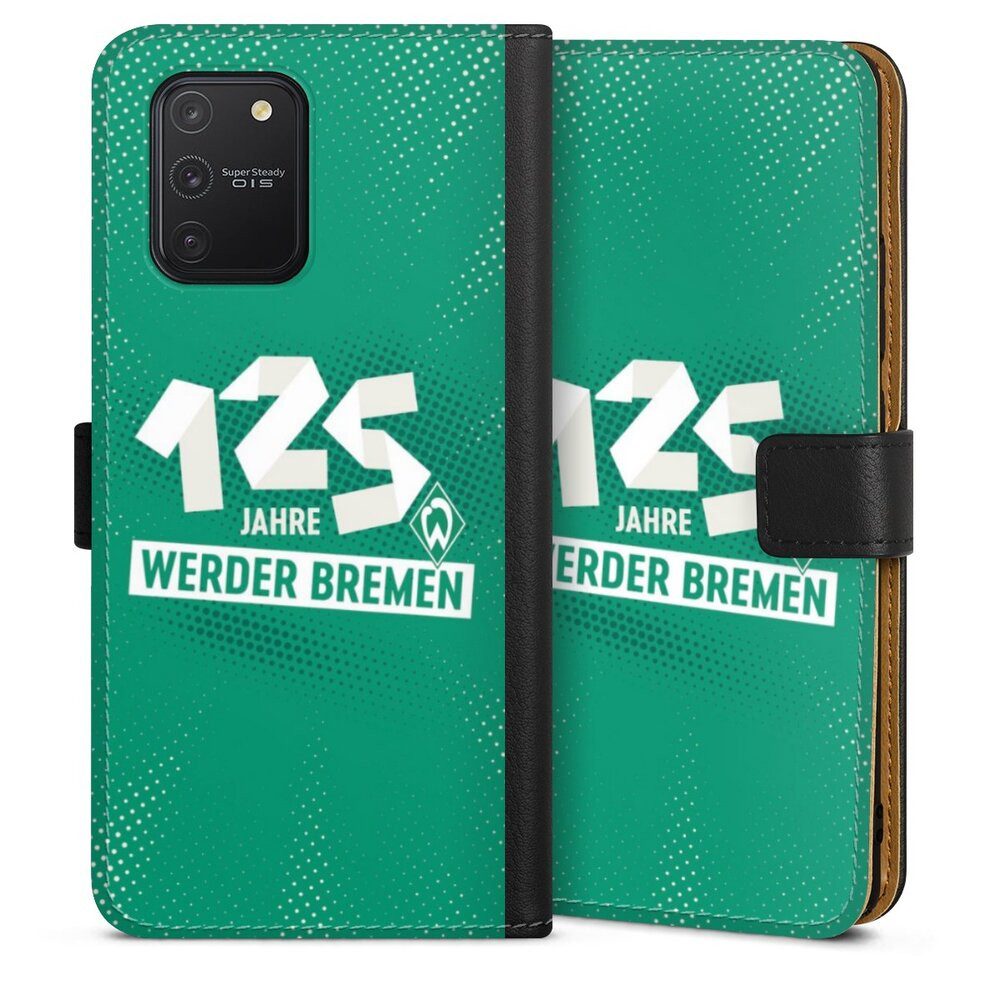 DeinDesign Handyhülle 125 Jahre Werder Bremen Offizielles Lizenzprodukt, Samsung Galaxy S10 Lite Hülle Handy Flip Case Wallet Cover