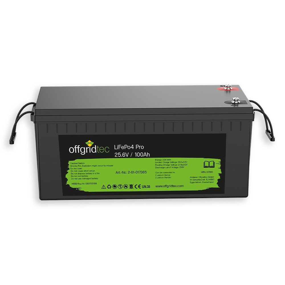 offgridtec Offgridtec 24/100 LiFePo4 Lithiumbatterie 25,6V 100Ah Batterie 2560Wh Pro