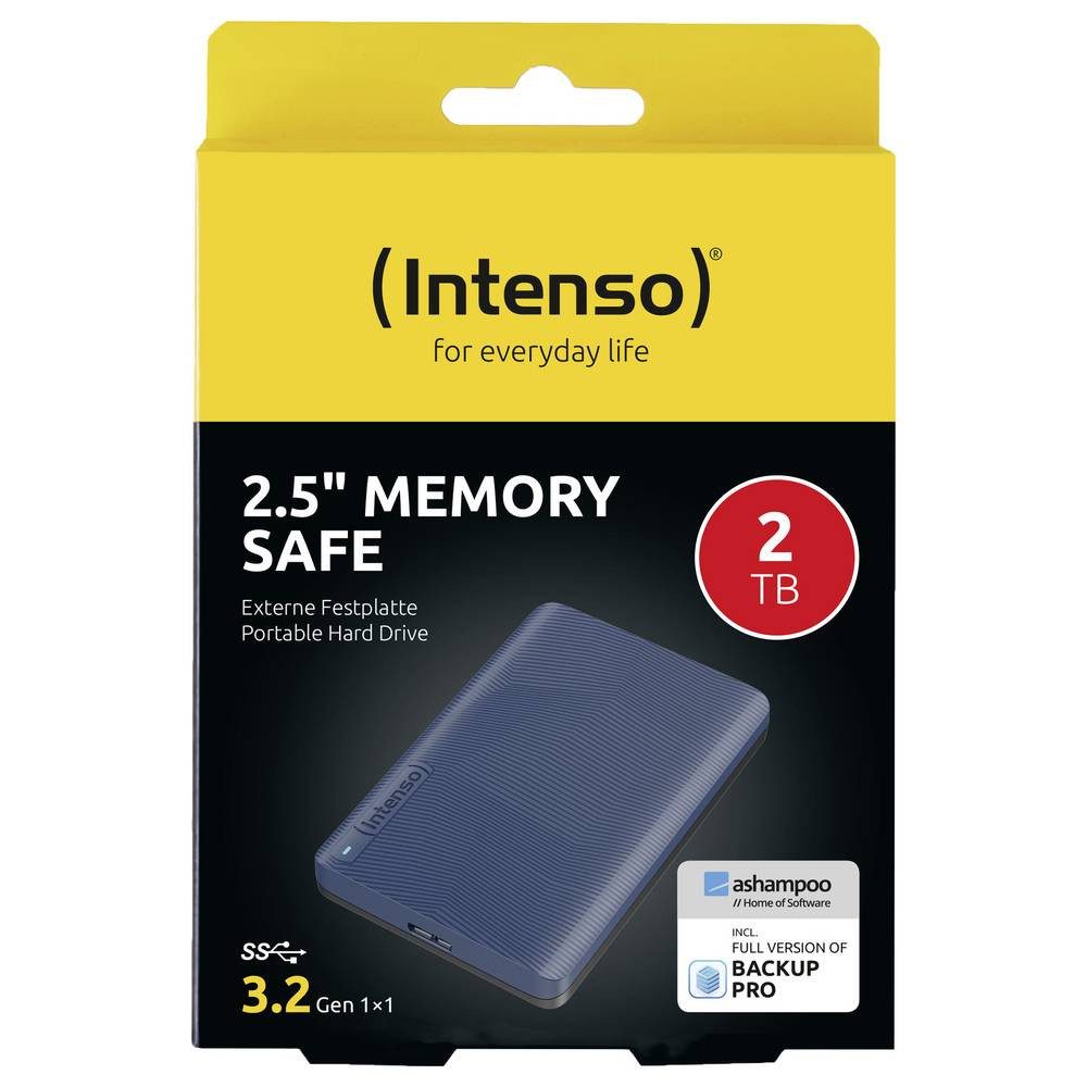 Intenso Memory Safe 2 TB Externe Festplatte 6.35 cm (2.5 Zoll) Micro-USB B HDD-Festplatte (2 TB)