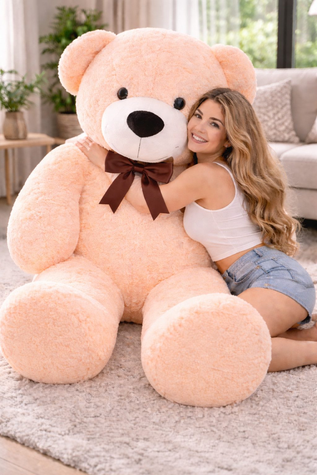 Landster Kuscheltier Teddybär XXL 160 cm Plüschtier Bär Teddy Plüschbär, Weicher Plüsch Bär