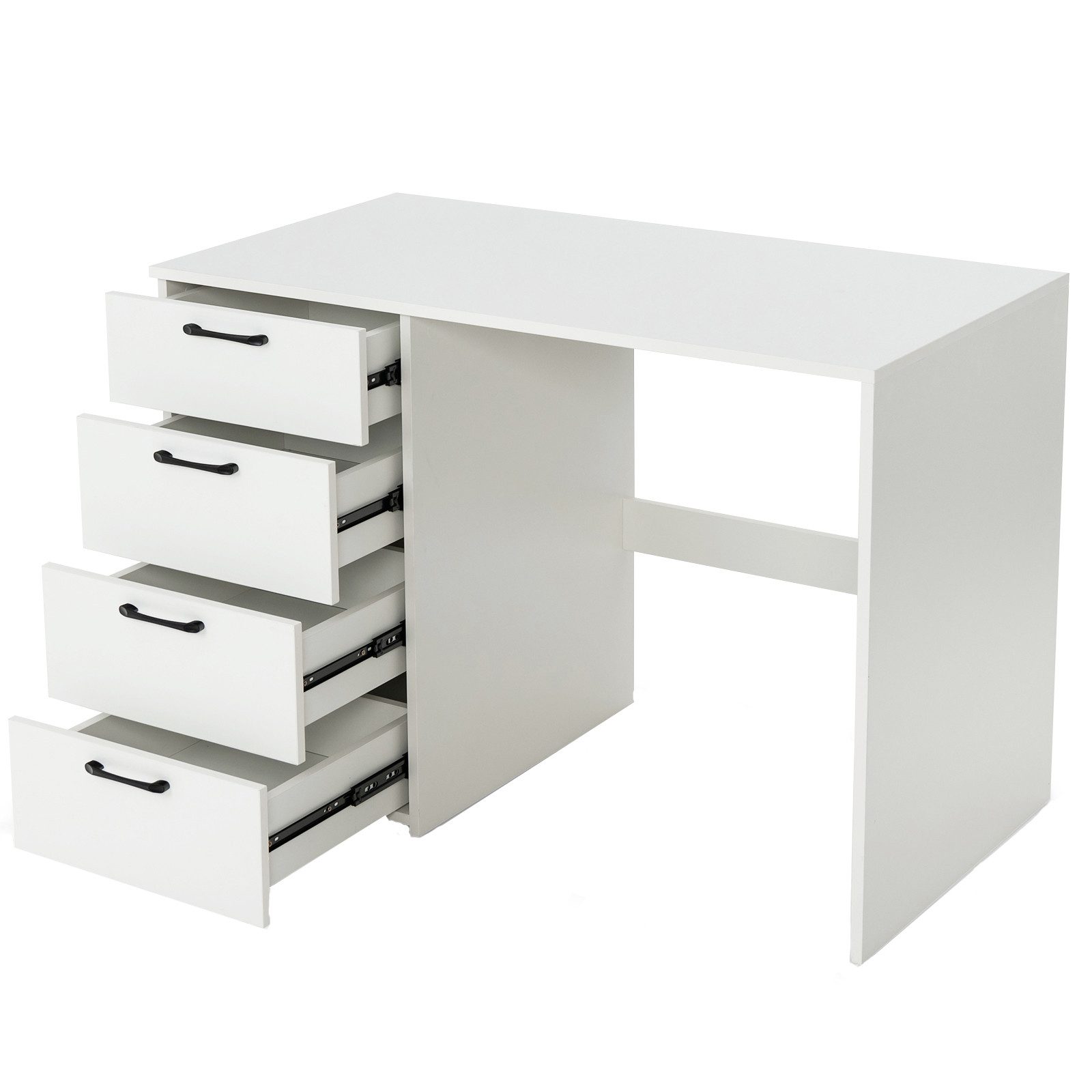 COSTWAY Schreibtisch, mit 4 Schubladen, 115kg belastbar, 110x60x76cm günstig online kaufen