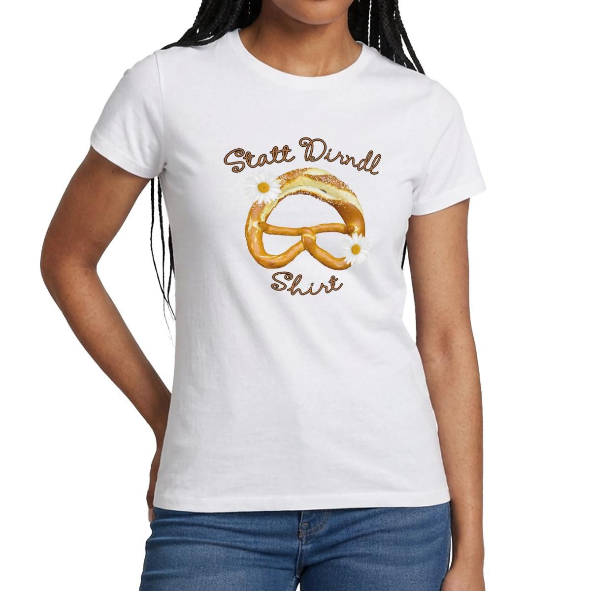Spreadshirt T-Shirt Ersatz Dirndl Oktoberfest Frauen T-Shirt (1-tlg)