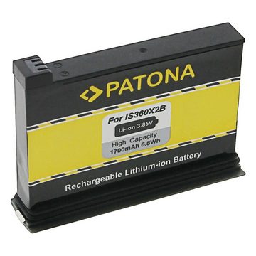 Patona 2x Akku für Insta 360 One X2 Kamera-Akku Ersatzakku Akku 1700 mAh (3,85 V, 2 St), IS360X2B für 360° Kamera