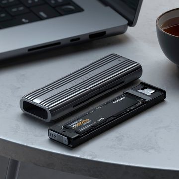 Satechi Festplatten-Gehäuse USB-C NVME and SATA SSD Enclosure