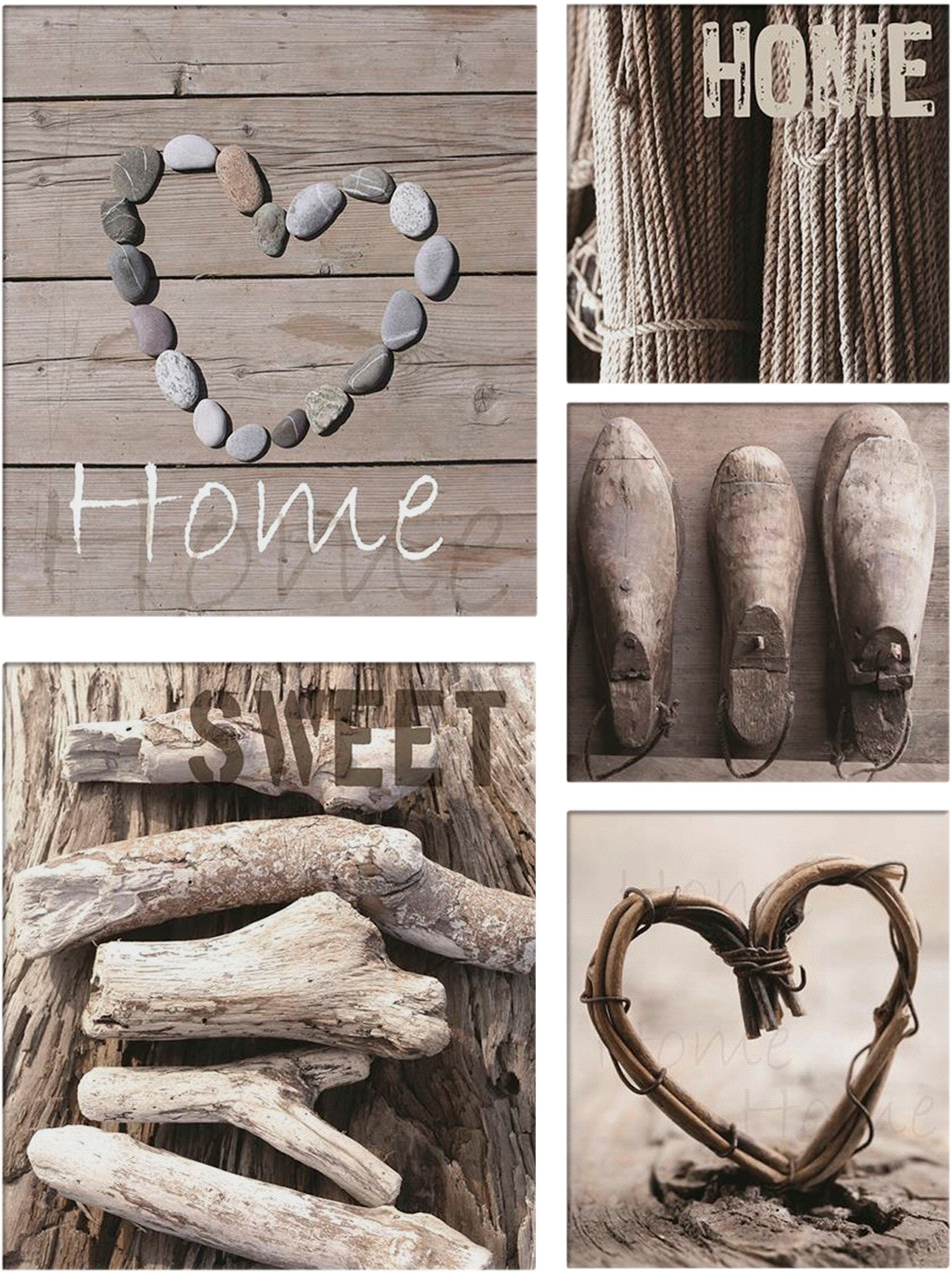 Art for the home Bild home sweet home, Art (5 St), Trautes Heim SET 5-teili günstig online kaufen